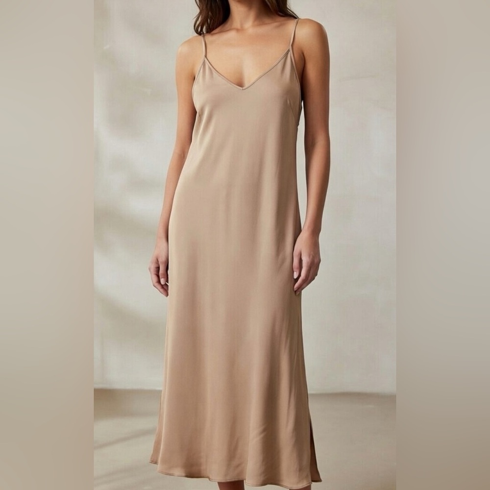 Old Navy Brown Smocked Maxi Dress Size Medium